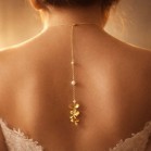 Collier de dos fleur pour robe de mariée dos nu "Awena"  Bijou mariage