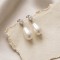 "Elona" boucles mariée perle goutte strass Swarovski - bijou mariage