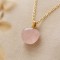 Collier quartz rose pendentif doré "Lolita"- Bijou précieux 