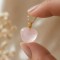 Collier quartz rose pendentif doré "Lolita"- Bijou précieux 