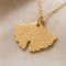 Collier pendentif gingko doré - Bijou précieux 