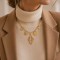 Collier charms pendentifs doré "Magdalena" - Bijou créateur