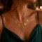 Collier charms pendentifs doré "Magdalena" - Bijou créateur