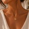 Collier bohème chic doré zircons colorés