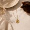 Collier bohème chic doré zircons colorés