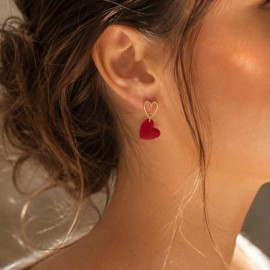 Boucles d'oreilles petits coeurs discrètes - Bijou tendance