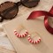 Boucles oreille marinière rouge blanc "Candy Summer " Boucles d'oreille bohèmes