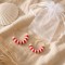 Boucles oreille marinière rouge blanc "Candy Summer " Boucles d'oreille bohèmes