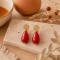 Boucles d'oreilles bohème chic goutte rouge