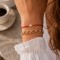 Bracelet maille dorée et brillants zircons – Acier inoxydable