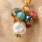 Boucles d'oreilles perles baroques multicolores bohème chic