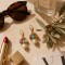 Boucles d'oreilles perles baroques multicolores bohème chic