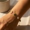 Bracelet charms vert blanc - Bracelet breloques