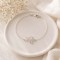 Bracelet mariée simple feuille ajourée "Neve"