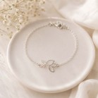 Bracelet mariée simple feuille ajourée "Neve"