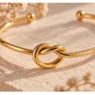 Bracelet Jonc Nœud Doré "Éloïse" - Bijou bohème chic