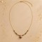 Collier doré coloré en pierre naturelle unakite et cristaux Swarovski