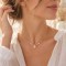 Collier pierre naturelle quartz rose  - Bijou précieux