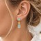 Boucles d'oreille coeur céladon et or - Bijou précieux