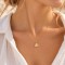 Collier cœur serti de strass doré – Joséphine