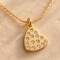 Collier cœur serti de strass doré – Joséphine