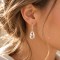 Boucles d’oreilles Swarovski larme en cristal et zircons