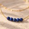 Collier double rang lapis-lazuli doré