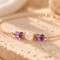 Bracelet améthyste et pierre de lune doré
