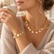Collier doré à gros maillons et sequins – Bohème Chic "Enola"