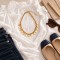 Collier doré à gros maillons et sequins – Bohème Chic "Enola"