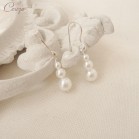 Boucles d'oreille mariée perles pendantes "Salomé"