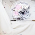 Bouquet de mariée ivoire, rose et gris Constance