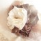 Bouquet de mariée original Toscane ivoire chocolat ou ivoire violet