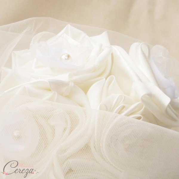 bouquet mariage original tissu blanc ivoire cereza deco 11
