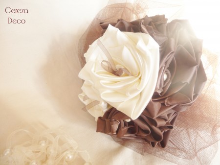 bouquet mariée ivoire chocolat b3