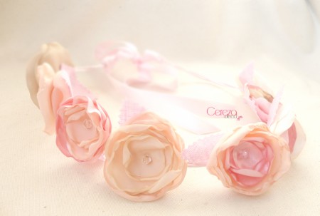 couronne fleurs mariage bijou de cheveux coiffure poudré rose ivoire nude beige cereza deco (4)