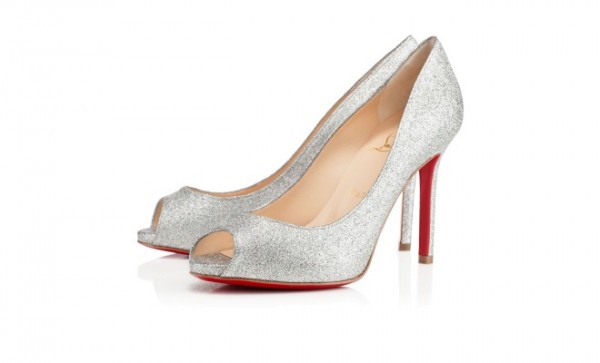 louboutin flo glitter escarpin mariage original violet argent