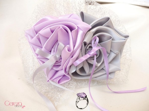 porte alliance original fleur mariage mauve parme argent gris cereza deco 3b