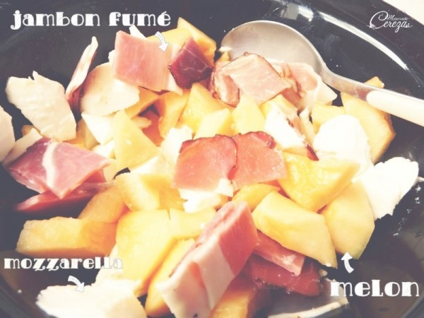 idée buffet froid mariage d'été recette melon jambon fumé pignon cereza 2