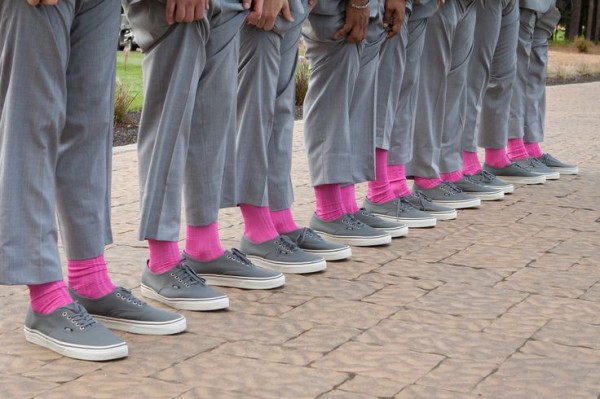 idee mariage rose gris original chaussettes assorties Mademoiselle Cereza blog mariage
