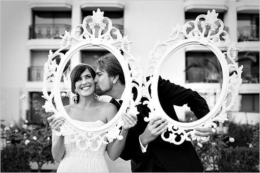 mariage baroque idee photobooth noir blanc ivoire original Mademoiselle Cereza blog mariage