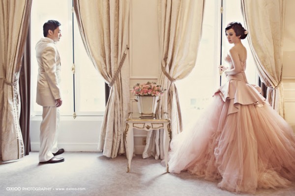 robe de mariee poudre boudoir pink dress 2 axioo robe par melta tan Mademoiselle Cereza blog mariage