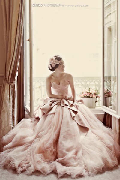 idee robe de mariee poudre boudoir pink dress 2 robe par melta tan axioo Mademoiselle Cereza blog mariage