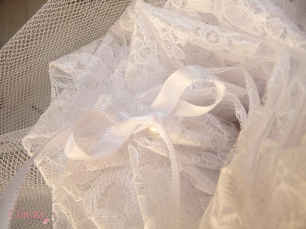 mariage dentelle porte alliance personnalisé blanc romantique cereza deco