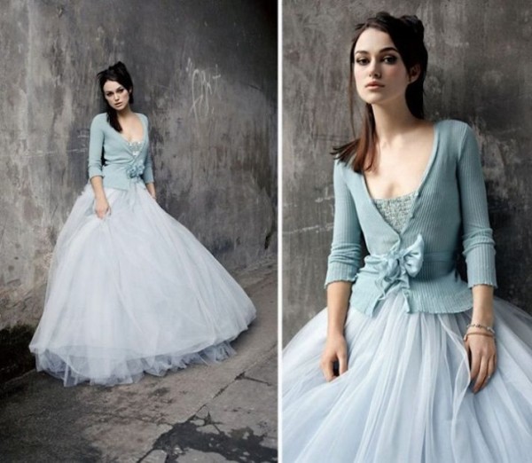 keira knightley robe de mariée originale mariage ivoire bleu ciel couleurs poudrées