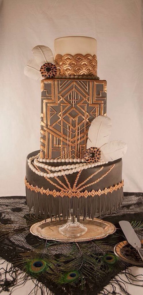 wedding cake mariage theme gatsby annees folles 20 art deco Mademoiselle Cereza blog mariage