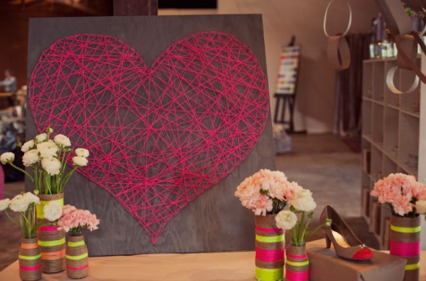 diy mariage st valentin coeur tresse tableau Mademoiselle Cereza blog mariage