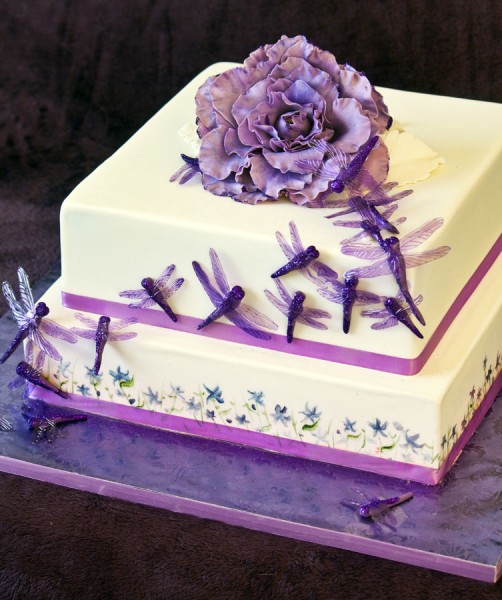 dragonfly wedding cake libellule 