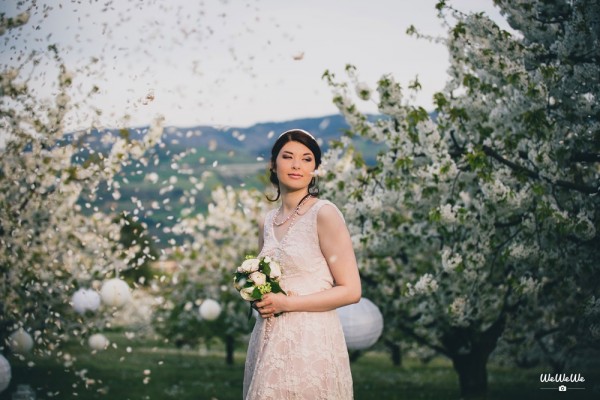 mariage printanier rose poudré shooting inspiration fleurs de cerisiers (25)