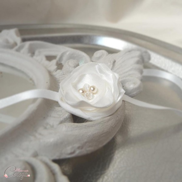 bracelet bijou mariée fleur de satin perles cereza 6